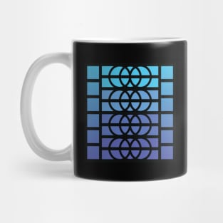 “Dimensional Rings” - V.2 Blue - (Geometric Art) (Dimensions) - Doc Labs Mug